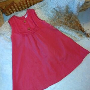 Charming Pink Buttoned Kids Dress